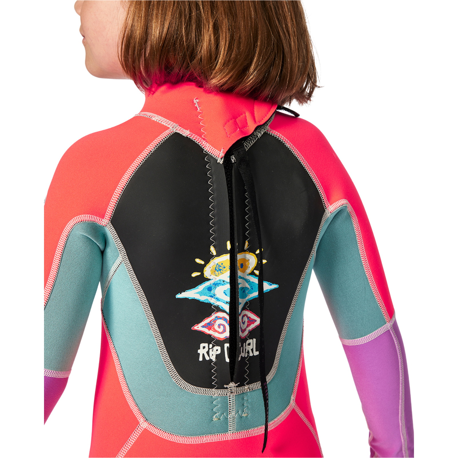 2026 Rip Curl Groms Omega 1.5mm Back Zip Easy On / Off Wetsuit 002TSP - Hot Pink